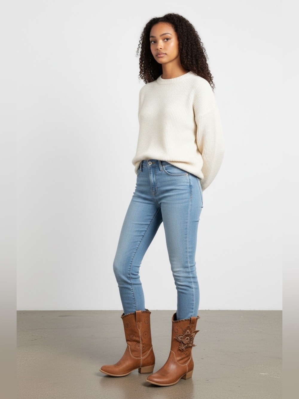 Western/Cowboy/Bohemian Embroidered and Appliqué Midi